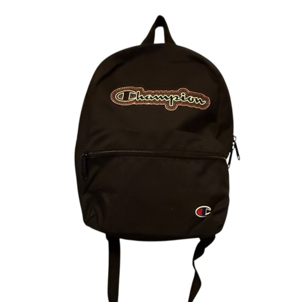 Champion Black Embroidered Backpack nwot